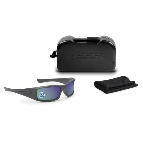 ESS - Okulary balistyczne 5B Polarized - Matte Carbon - Mirrored Green - EE9006-24
