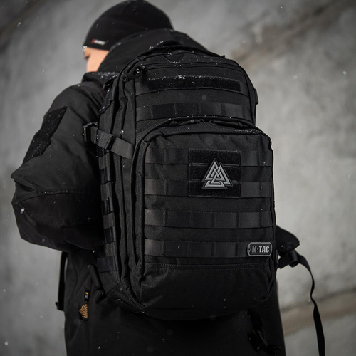 M-Tac - Naszywka 3D PVC Valknut - Czarny / Szary - 51163211