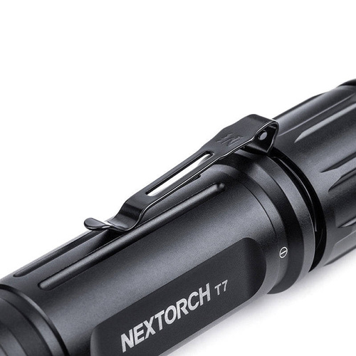 NEXTorch  - Latarka taktyczna LED T7 V2.0 z akumulatorem 2600 mAh - Zestaw Myśliwski - 1300 lm - Czarna - T7 HUNTING SET V2.0