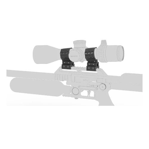 Vector Optics - Montaż dwuczęściowy X-ACCU do lunety - Regulowana wysokość - 30 mm - Picatinny - XASR-3041