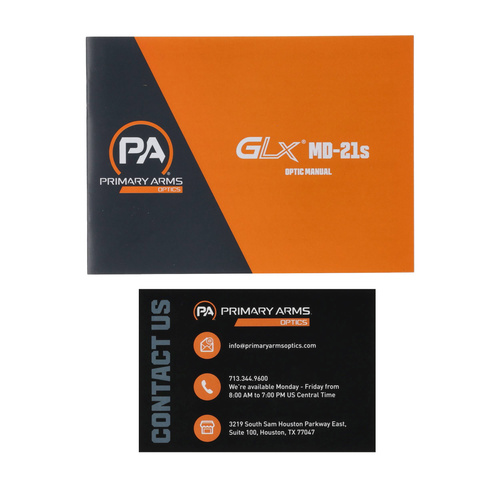 Primary Arms - Kolimator GLx MD-21 - 21 mm - Micro Dot - AutoLive - 2 MOA Red Dot - PA-GLX-MD-21S