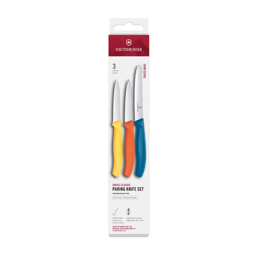 Victorinox - Zestaw noży Swiss Classic - 2 Ząbkowane 1 Gładki - Wielokolorowy - 6.7116.32C1