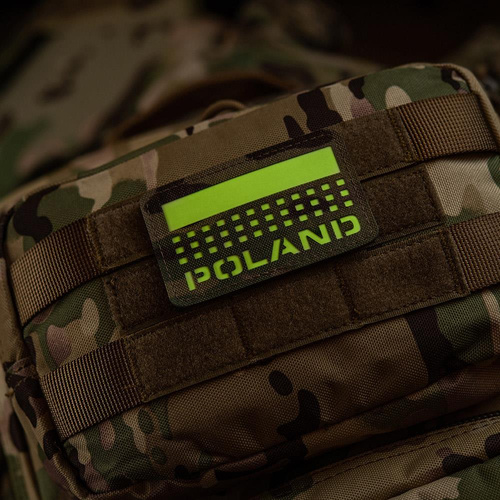 M-Tac - Naszywka Z Flagą i Napisem Poland - Fluorescencyjna - Piksele/Prostokąt - Multicam - 51006208