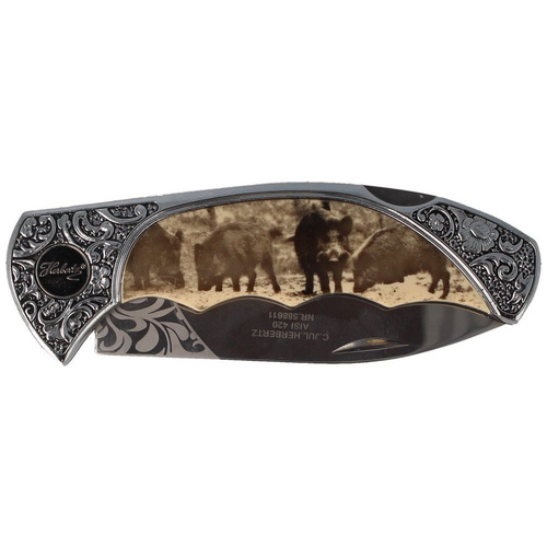Herbertz Solingen - Noż składany Hunter z motywem dzika 82 mm - 588611