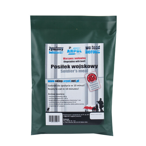 ARPOL - Posiłek wojskowy typu MRE - Zestaw 7 Warzywa z wołowiną