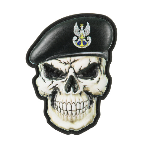 M-Tac - Naszywka Czaszka w Berecie - PVC - 3D - Czarny - 52338202