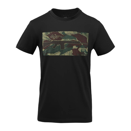 Helikon - Koszulka T-Shirt FN Fal - Bawełna - Czarna / Rhodesian Camo - TS-FNF-CO-011K