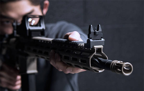 UTG - Muszka składana do AR15 Accu-Sync - Picatinny - Czarna - MNT-757