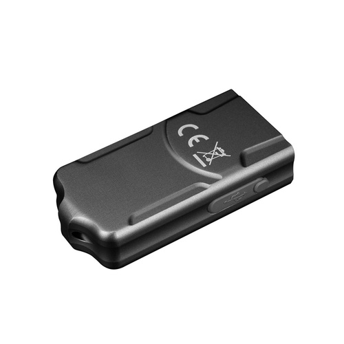 Fenix - Latarka taktyczna LED PD36R Pro z akumulatorem 5000 mAh + latarka brelok E03R V2.0 - 2800 lm - Czarna/Szara - PD36R Pro+E03R grey