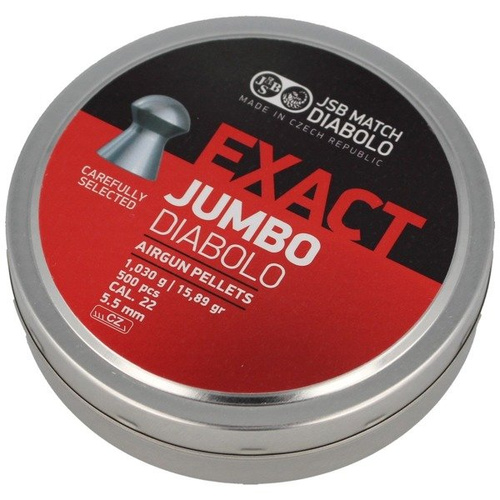 JSB - Śrut do wiatrówki Exact Jumbo - 5.52 mm - 500 szt. - 546247-500
