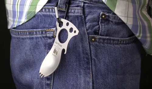 CRKT - Niezbędnik Eat'N Tool - Stal nierdzewna 3Cr13 - Teflon - Czarny - CR9100KC