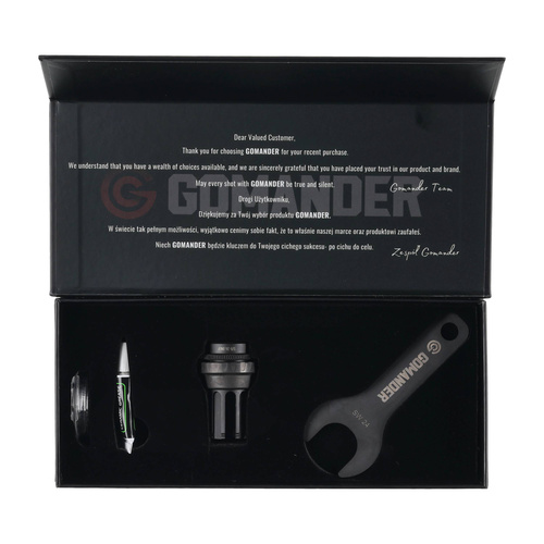Gomander - Kompensator płomienia Quadron Evo - 7,62mm - Gwint 5/8"x24 - Czarny - TB0.10205
