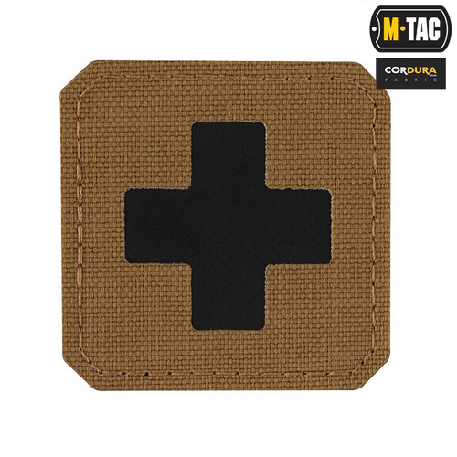 M-Tac - Naszywka Medic Cross Laser Cut - Cordura 500D - Czarny / Coyote - 51122502