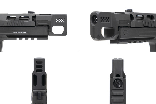 Strike Industries - Kompensator do SMC Alpha MKII 3,9" rozmiar L - Czarny - SI-SMC-COMP-L