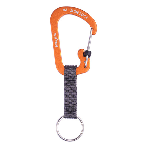 Nite Ize - Karabinek SlideLock® Key Ring Aluminum #3 - Pomarańczowy - CSLAW3-19-R6