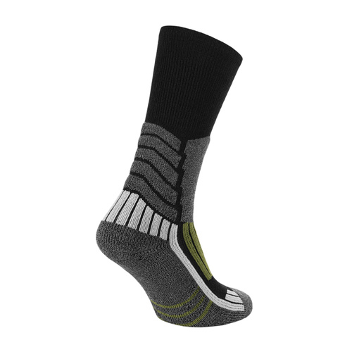 M-Tac - Skarpety trekkingowe Merino Trekking - 55% wełny merino - Czarny/Oliwkowy - 10010