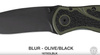 Kershaw - Nóż taktyczny Blur 1670OLBLK - 14C28N - Czarny - 1670OLBLK