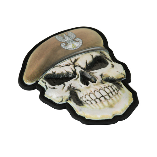 M-Tac - Naszywka Czaszka w Berecie - PVC - 3D - Brązowy - 52338207