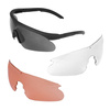 Swiss Eye - Okulary strzeleckie Raptor - Czarne - Smoke/Orange/Clear