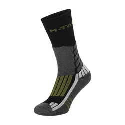 M-Tac - Skarpety trekkingowe Merino Trekking - 55% wełny merino - Czarny/Oliwkowy - 10010