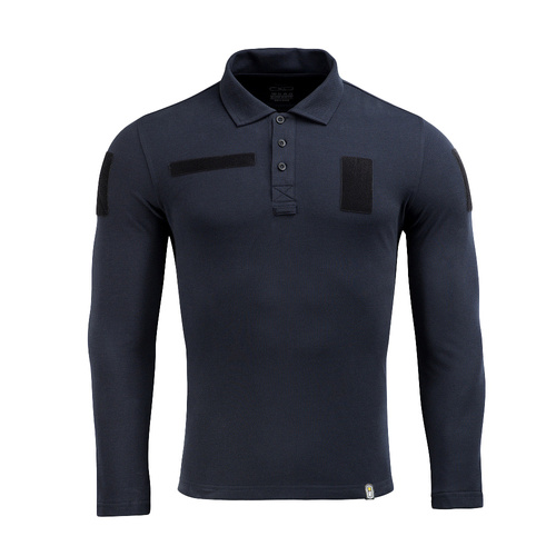 M-Tac - Koszula taktyczna Polo z długim rękawem 65/35 - Dark Navy Blue - 80021015