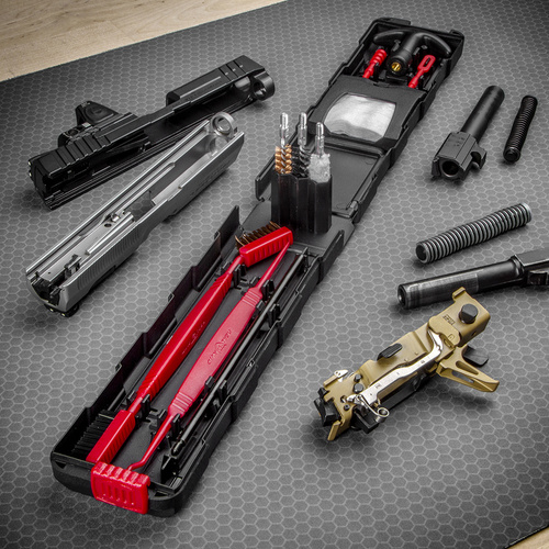 Real Avid - Przybornik do czyszczenia broni Prime-9 - AVGCK9MM w zestawie z preparatami RifleCX