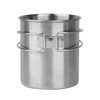 Mil-Tec - Kubek ze stali nierdzewnej ze składanym uchwytem - 800 ml - Srebrny - 14602800