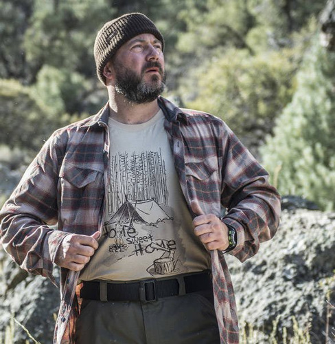 Helikon - Koszulka Home Sweet Home - Bawełna - Khaki - TS-HSH-CO-13