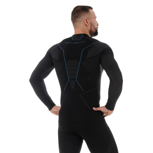 Brubeck - Bluza termoaktywna Thermo - Nilit® Heat - Czarno-Niebieska - LS1304M