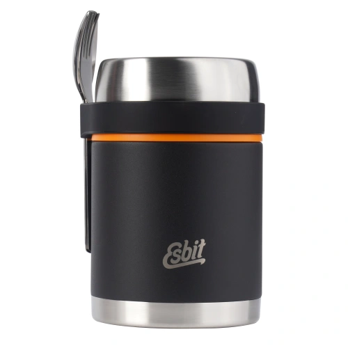 Esbit - Termos na żywność Classic Food Jug Cutlery Set - 750 ml - Czarny - FJ750ML-BK-2SL-S