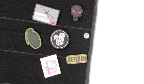 4TAC - Mata z rzepem do prezentacji naszywek - 100 x 70 cm - Czarny