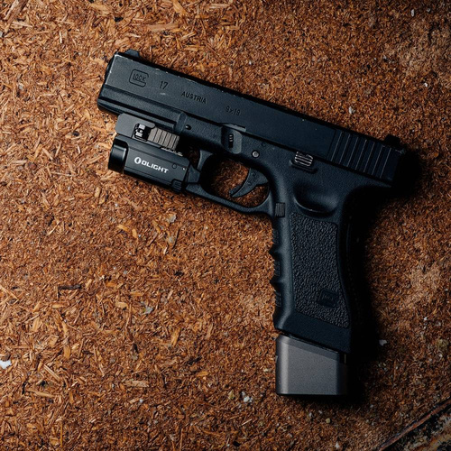 Olight - Latarka taktyczna LED na broń z celownikiem laserowym BALDR RL MINI - 600 lumenów - Czarna