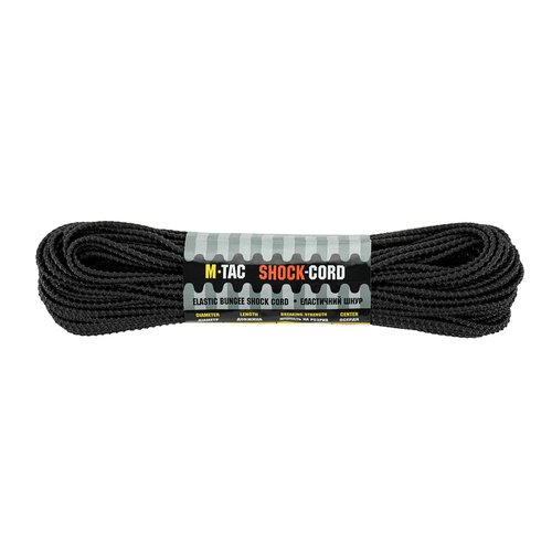 M-Tac - Elastyczna linka paracord Shock-Cord - 30 m - Czarna - 51582002