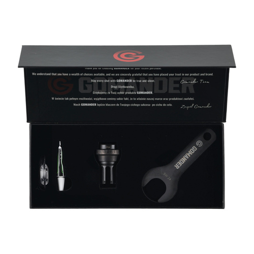 Gomander - Kompensator płomienia Quadron Evo - 5,56mm - Gwint M14x1 - Czarny - TB0.9616_3-M14X1-5.5