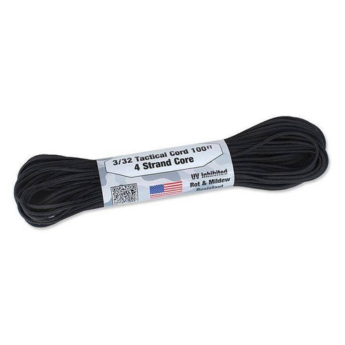 Atwood Rope MFG - Tactical Cord 3/32 - 2,2 mm - Czarny - 30,48m