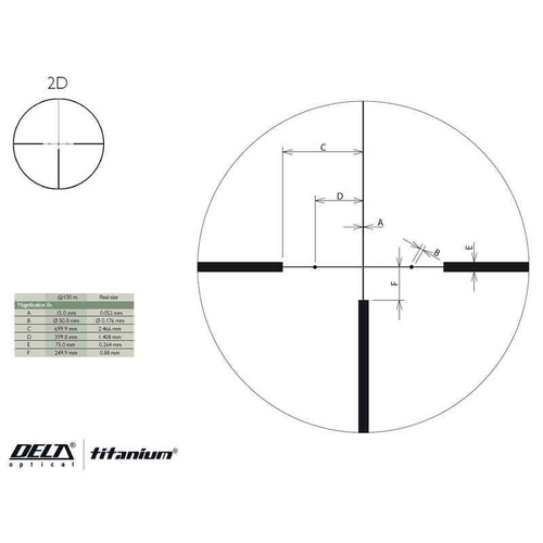 Delta Optical - Luneta celownicza Titanium 2,5-15x50 HD 2D - DO-2448