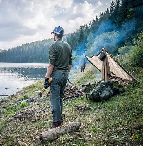 Helikon - Ponczo, peleryna przeciwdeszczowa - Taiga Green - PO-MUS-PO-09