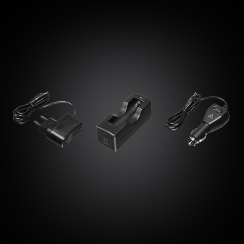 Mactronic - Latarka taktyczna ręczna Black EYE 650 - Czarny - L-MX532L-RC/SET3