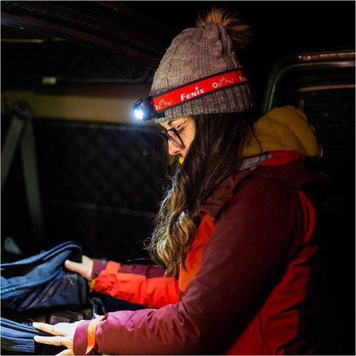 Fenix - Latarka czołowa LED HL16 - 450 lm - Różowa - HL16 pink