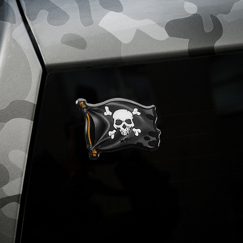 M-Tac - Naklejka Holly Roger - PVC - Czarna - 5799