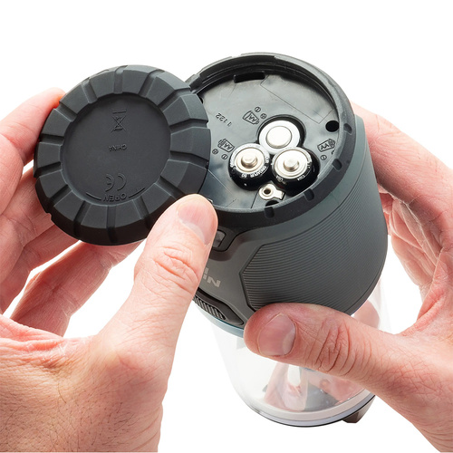 Nite Ize - Akumulatorowa lampa kempingowa Radiant® RL3™ PowerSwitch™ - 500 lm - Szary / Niebieski - RL3-03-R8