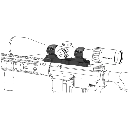 Vector Optics - Jednoczęściowy montaż lunety celowniczej - 30 mm - Wysoki profil - Picatinny - XASR-3013
