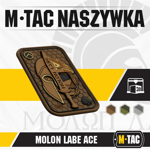 M-Tac - Naszywka Morale Patch - Molon Labe Ace 3D PVC - Coyote - 51127005