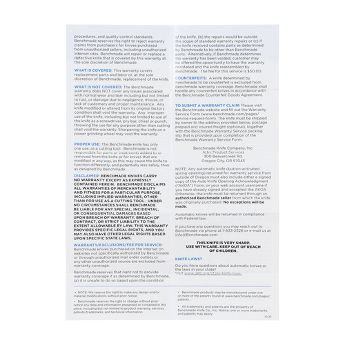 Benchmade - Nóż składany 15080BK-04 Crooked River - CPM MagnaCut - Czarny - 15080BK-04