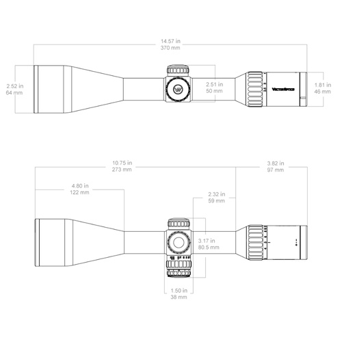 Vector Optics - Luneta celownicza Continental x6 2.5-15x56i - G4 Fiber - Czarna - SCOM-47