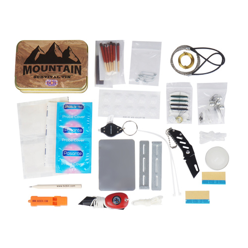 BCB - Zestaw survivalowy w puszce Mountain Survival Tin - 21 elementów - CK019R