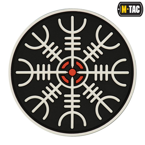 M-Tac - Naszywka 3D PVC Hełm Grozy - Czarny / Czerwony / Biały - 51221233