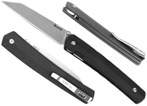 Ruike - Nóż składany P865-B - Czarny - 340-025