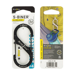 Nite Ize - Karabinek S-Biner #4 SlideLock - Czarny - LSB4-01-R3