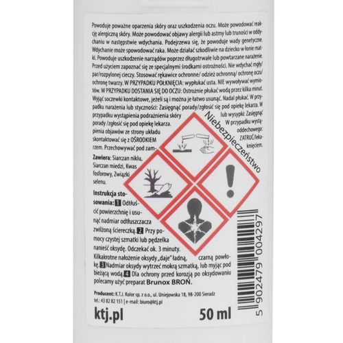 KTJ - System czernienia broni na zimno Oxyda - Płyn - 50 ml - OKS05